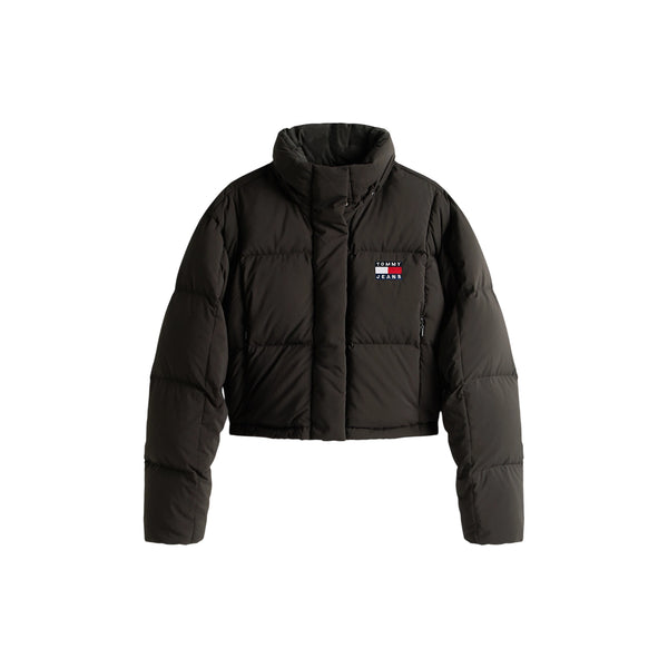 Piumino Donna cropped, con zip nascosta e cappuccio rimovibile